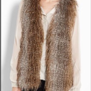 Halston Heritage Faux Fur Vest size 2